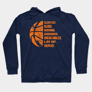 Eat sleep basketball repeat Hoodie